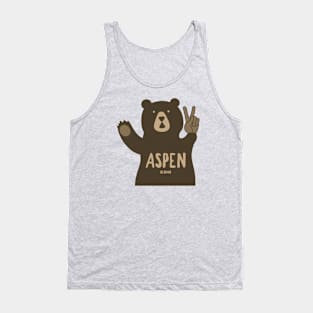 Aspen Colorado Peace Bear Tank Top